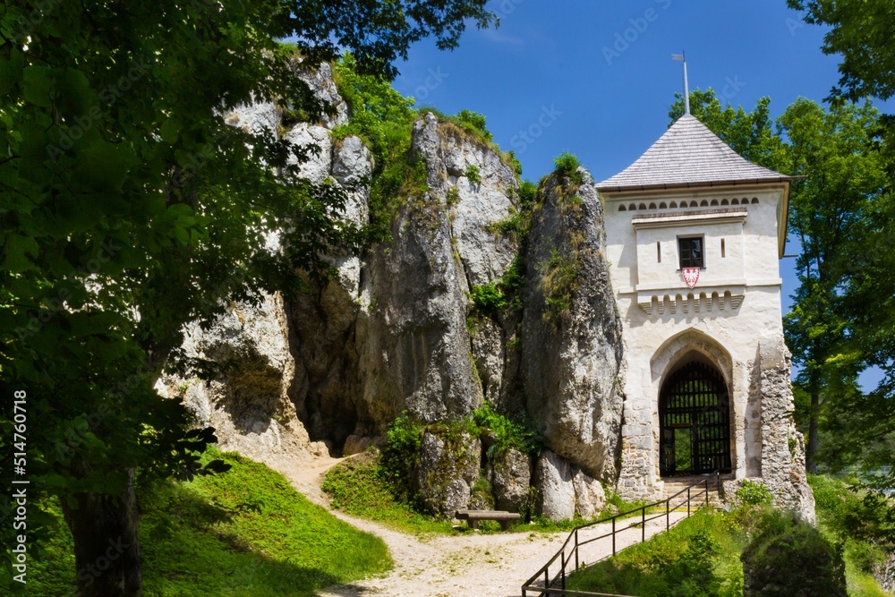 Gate to historical Castle Ojcow in Poland
