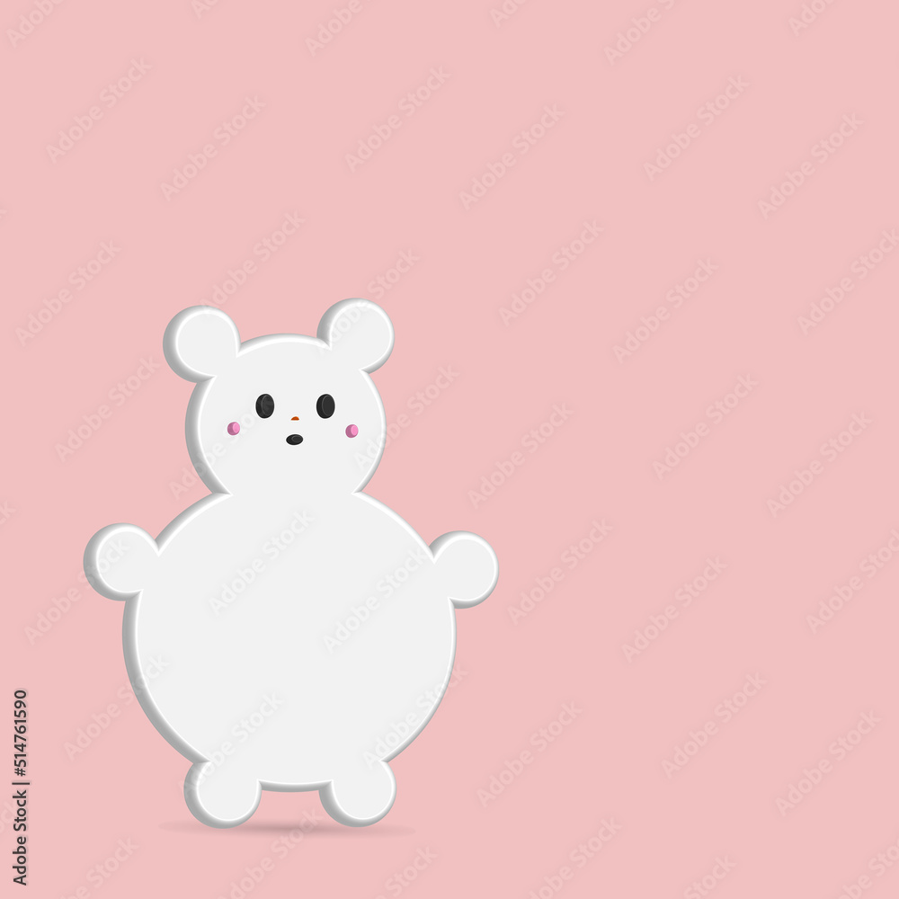 White bear cartoon icon vector illustration, animal theme. White bear cartoon icon vector illustration, animal theme.
