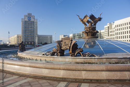 Independence Square in Minsk, Belarus