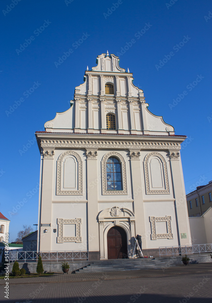 Replica of the former Greek Catholic Church of the Holy Spirit (XVII century), erected on an old foundation. Now the children's philharmonic society in Minsk, Belarus
