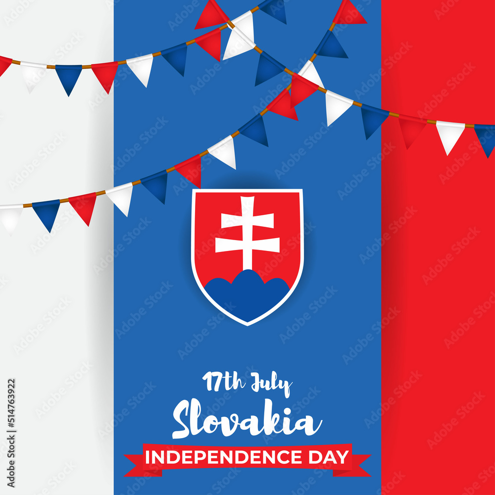 Fototapeta premium Vector illustration for Slovakia Independence Day