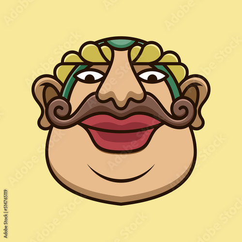 man head cartoon logo vector illustration photo