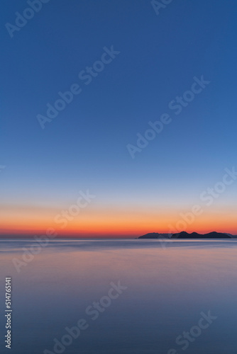 山口県光市室積海岸からの夕暮れ