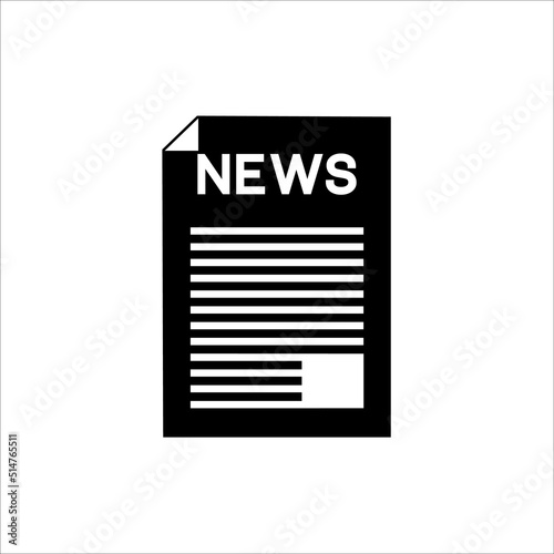 News newspaper icon in simple style isolated sign symbol in vector