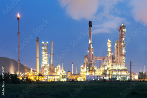 Oil refinery at dusk (Thailand)