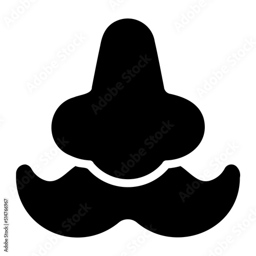 moustache glyph icon