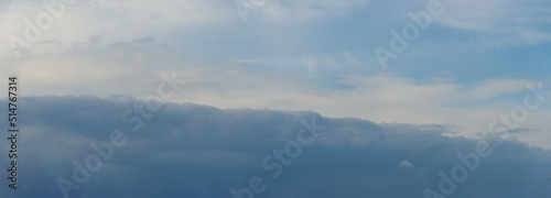 Fototapeta Naklejka Na Ścianę i Meble -  Front of storm clouds and blue sky.