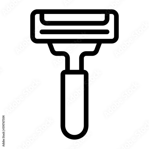 Shaving razor line icon