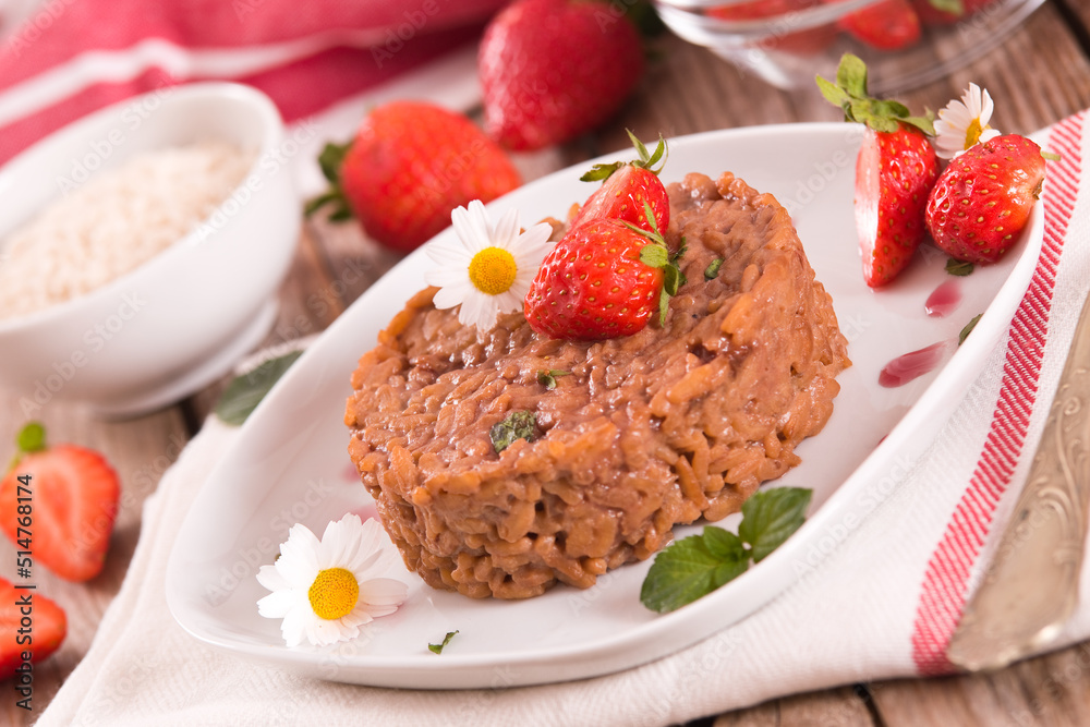 Strawberry risotto.