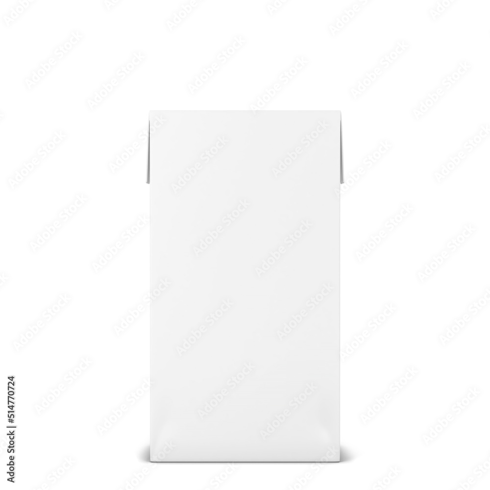 Blank milk or juice pack Blank milk or juice pack