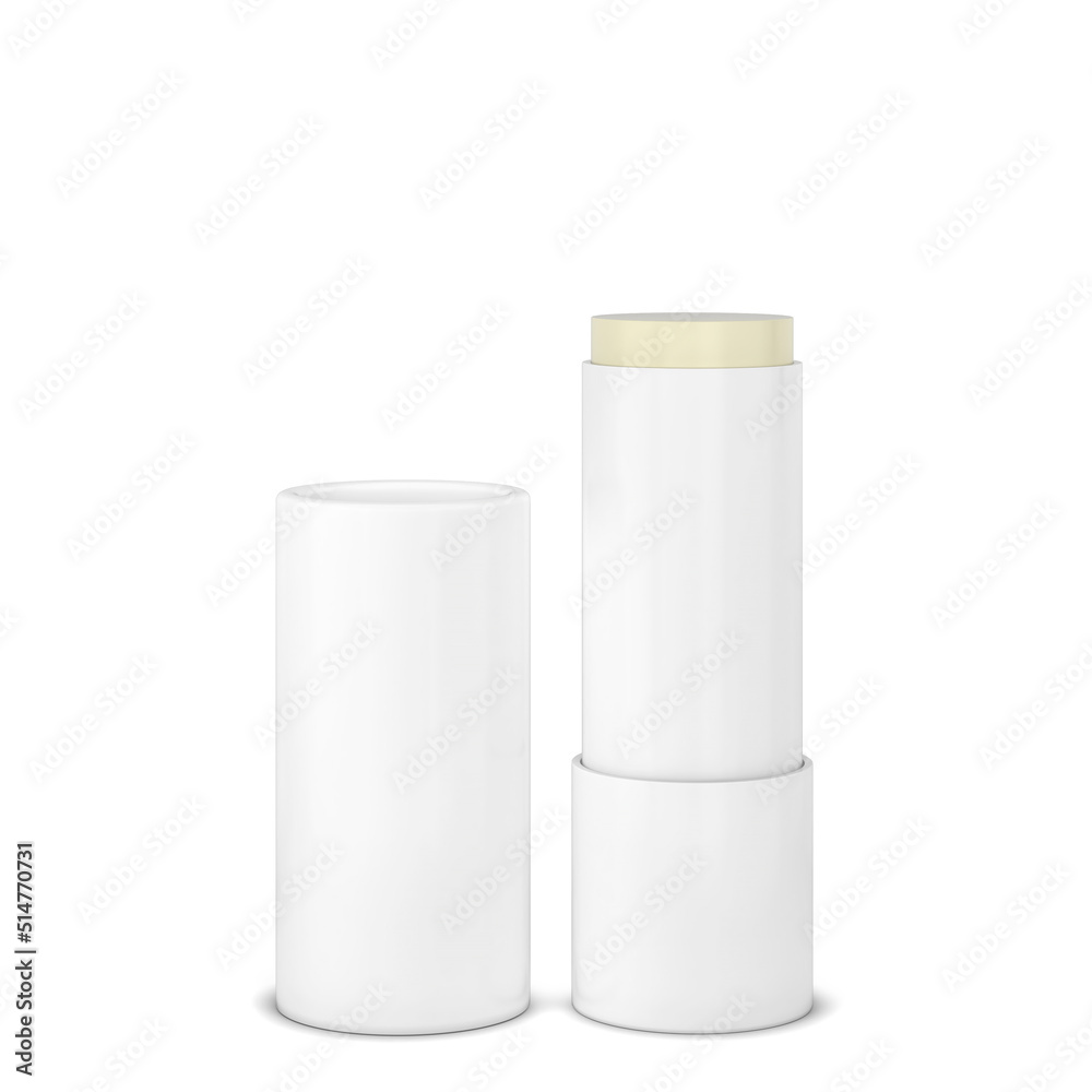 Blank lip balm container mockup