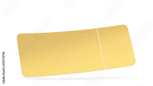 Blank airplane or event ticket mockup