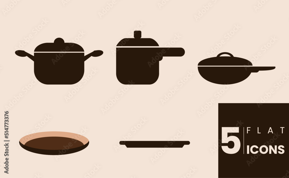 kitchen icons pack vector flat black silhouette kitchen icons pack vector flat black silhouette
