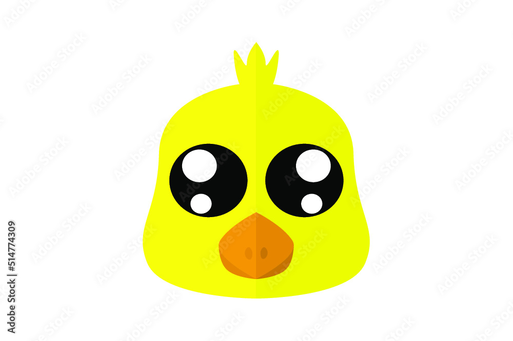 adorable chick head