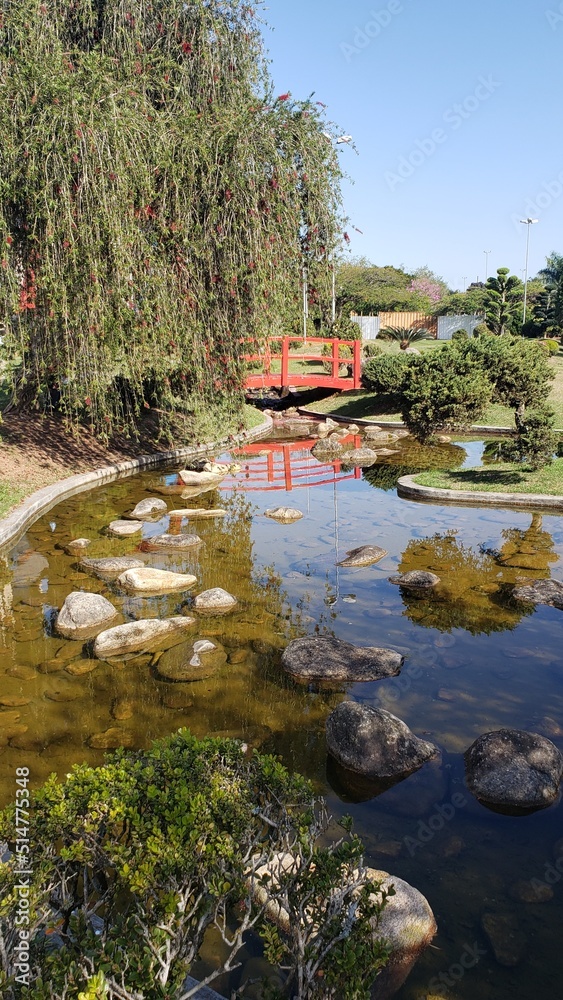Japanese gardens at Sao Jose dos Campos. Sao Paulo state.