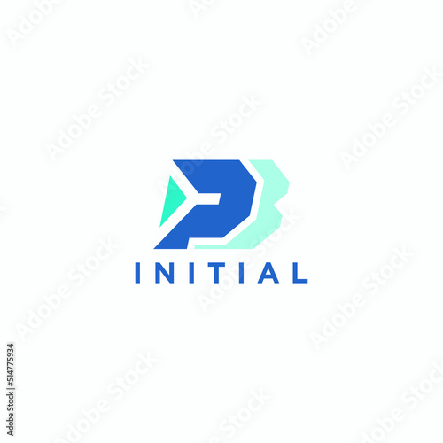 Free Download pb initial letter logo template, vector file , text and color is easy to edit - GFXLoad
