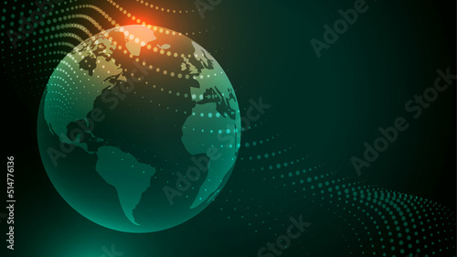 Green World Technology background - Abstract green Technology Background 