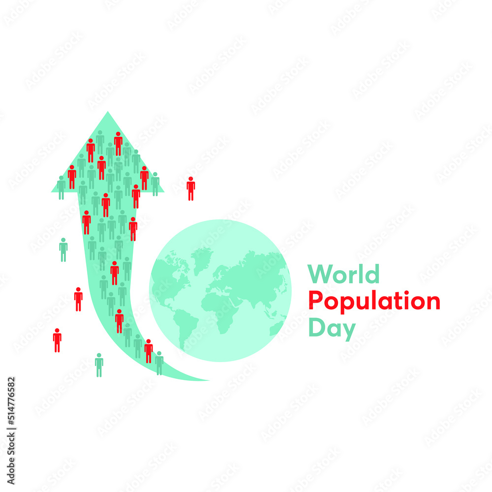Population Growth, World Populations Day, Single one line drawing Big ...