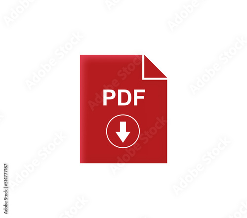 Red pdf file for download and upload template