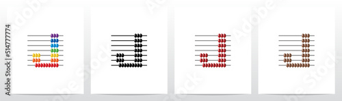 Abacus Forming Letter Logo Design J