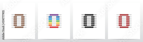 Abacus Forming Letter Logo Design O