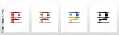 Abacus Forming Letter Logo Design P