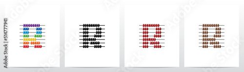 Abacus Forming Letter Logo Design R