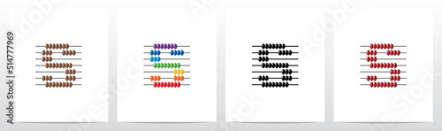 Abacus Forming Letter Logo Design S