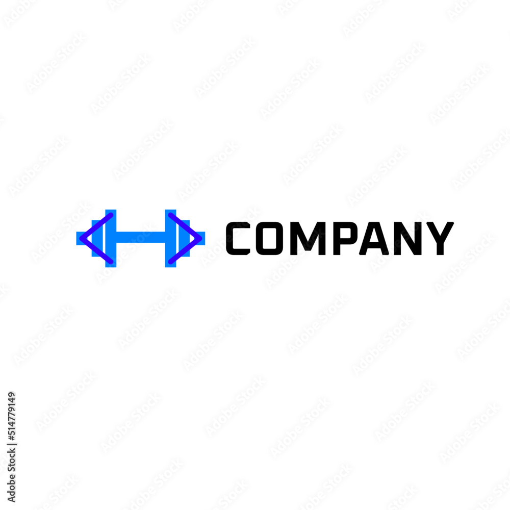 Obraz premium simple tech arrow gym modern logo design template