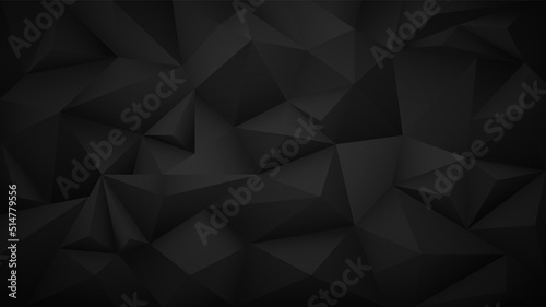 Dark 3d background with polygons