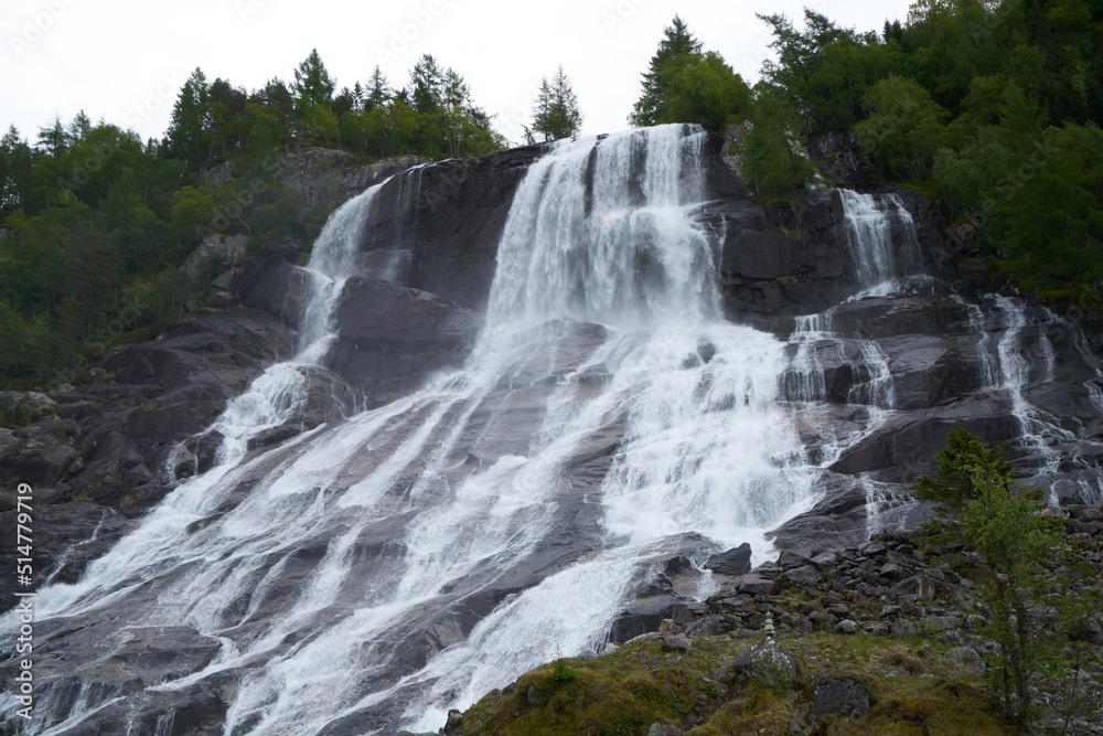 beautiful waterfall in norway