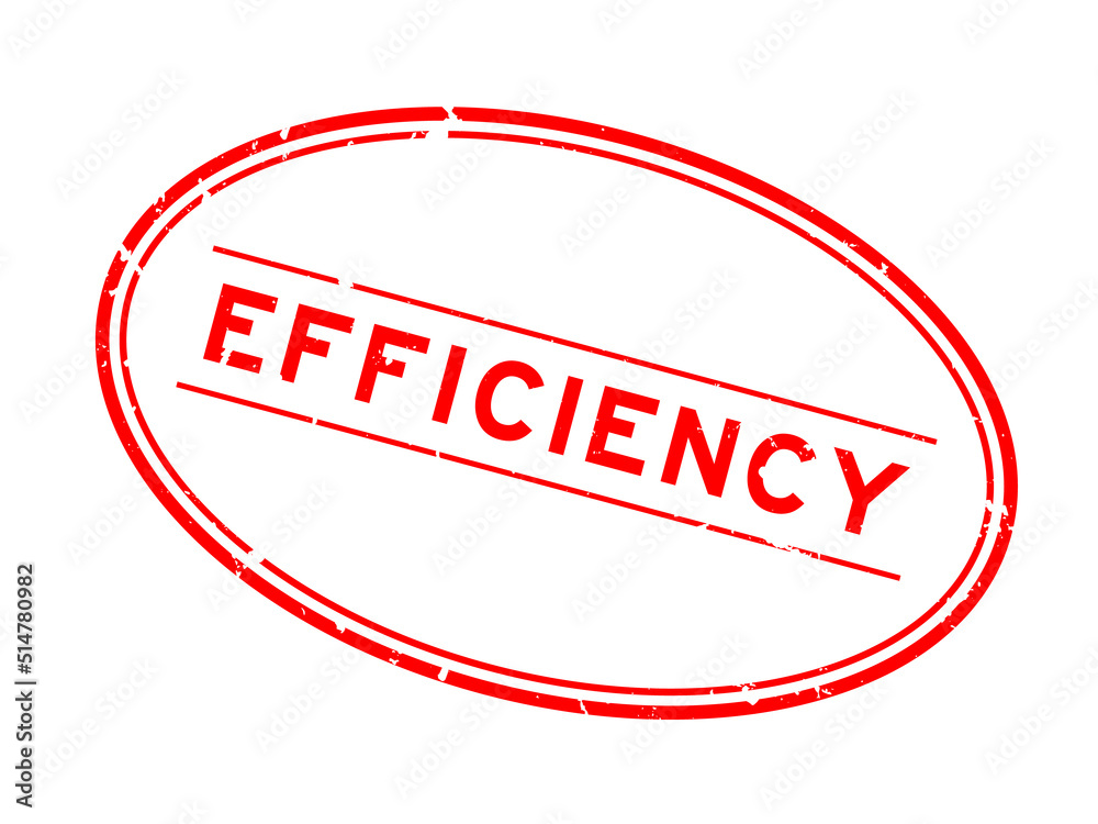 Grunge red efficiency word rubber seal stamp on white background Grunge red efficiency word rubber seal stamp on white background