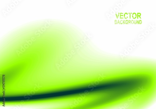 Vector green white illustration of abstract waves. Background design for poster, flyer, cover, brochure.