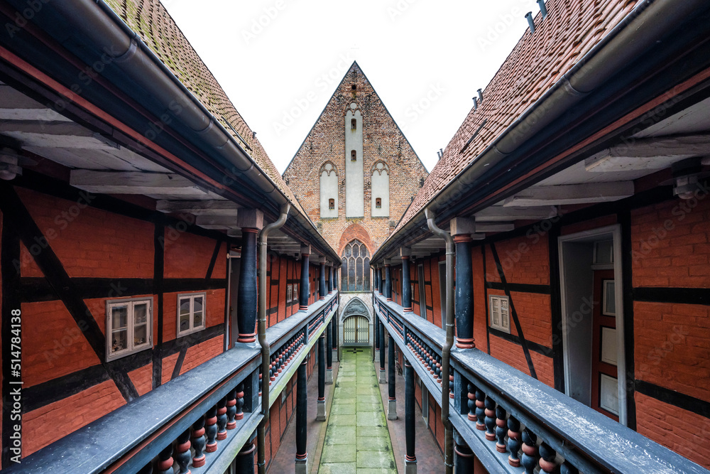 Säulengang vom Heilgeistkloster in der Alststadt von Stralsund