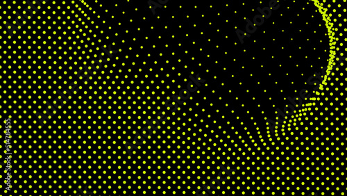 Dome-shaped protrusion part seine by stretching mesh for the illusion three-dimensional deformation of the surface. Screen media video trippy. Mesh LCD display. Scale size different hole space.