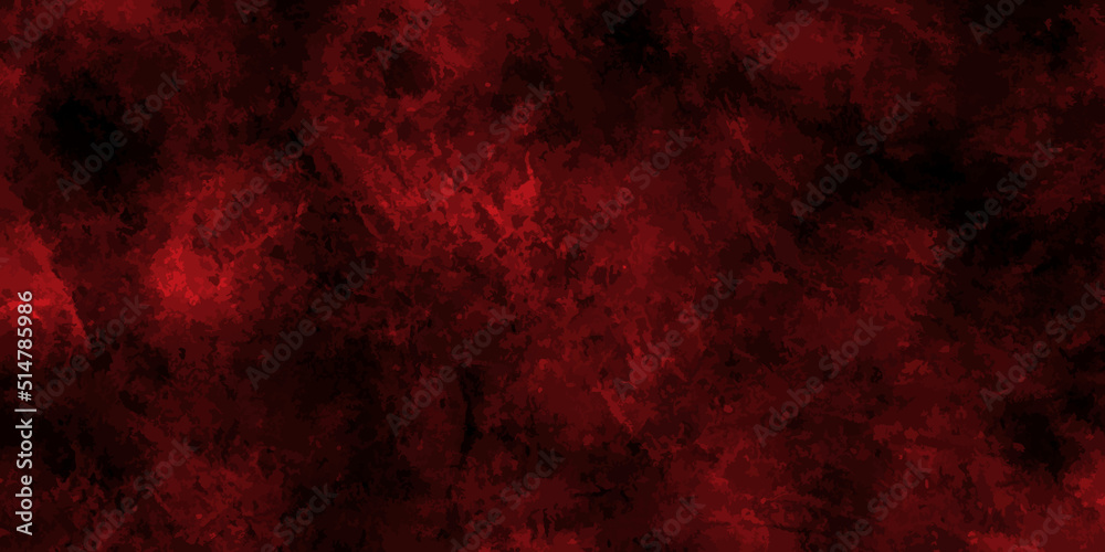 Abstract background with Scary Red and black horror background. Dark grunge red concrete . Grungy red canvas background or texture .Textured Smoke.  abstract background with natural texture .