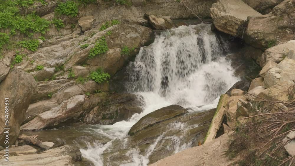 waterfall in Mendelikha Waterfall park, Russia