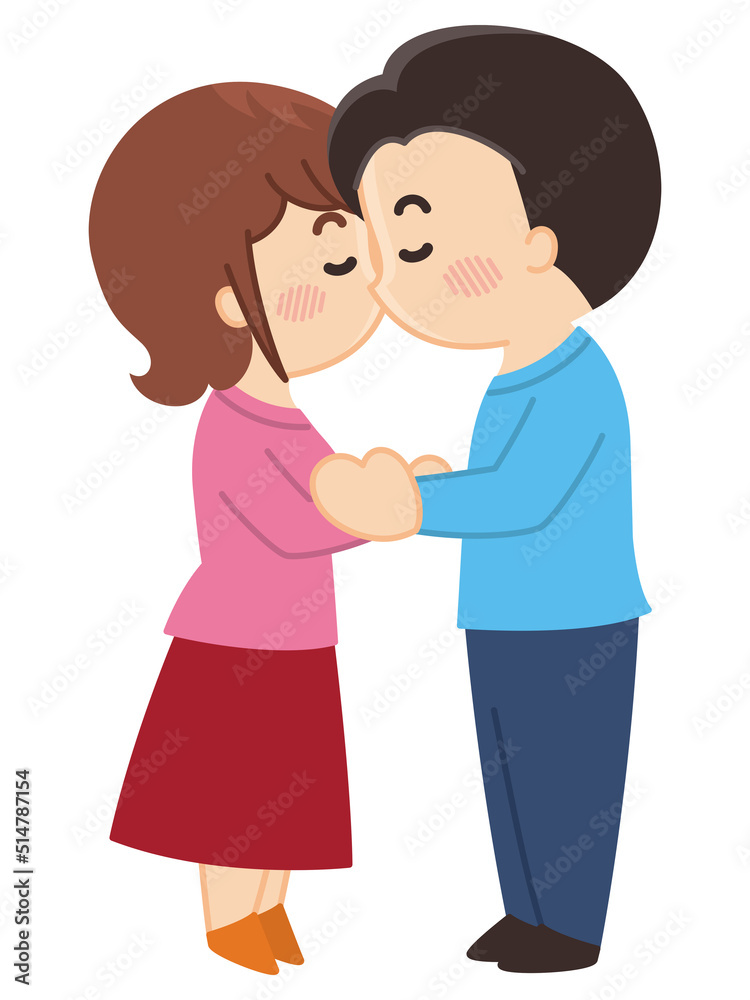 キスをするカップル プロポーズ 告白 キスをするカップル プロポーズ 告白