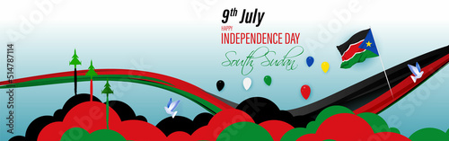 Vector illustration for South Sudan Independence Day