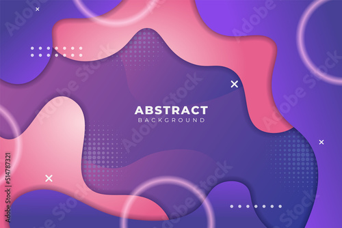 Abstract Fluid Modern Geometric Shape Gradient Colorful Pink Pastel On Purple Background