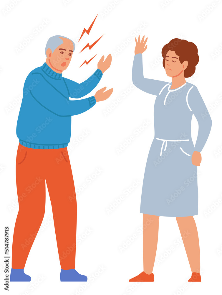People arguing. Bad relationship concept. Hate talk People arguing. Bad relationship concept. Hate talk