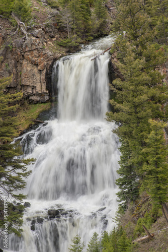 Upper section of Undine Falls  Yellowstone National Park