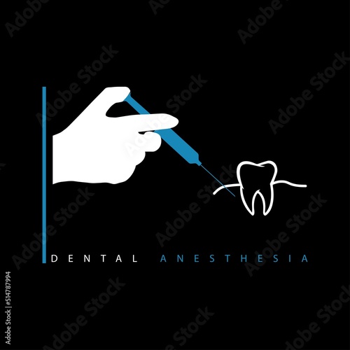 Logo for an anesthesiologist company. Anesthesia in dentistry