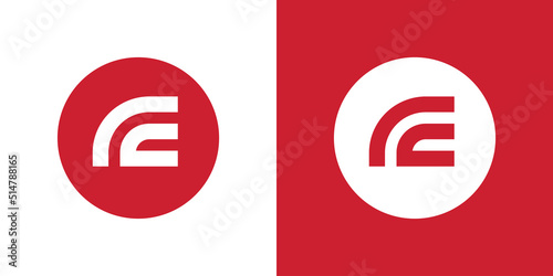 Initial letter rc logo icon design template elements - Vector