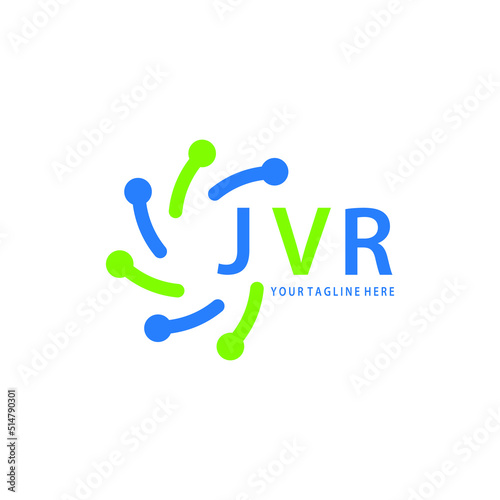 JVR logo design initial creative letter logo.JVR unique letter logo design.
JVR vector logo simple, elegant and luxurious,technology logo shape. 
 photo