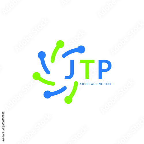 JTP logo design initial creative letter logo. JTP unique letter logo design. JTP vector logo simple, elegant and luxurious, technology logo shape.
  photo