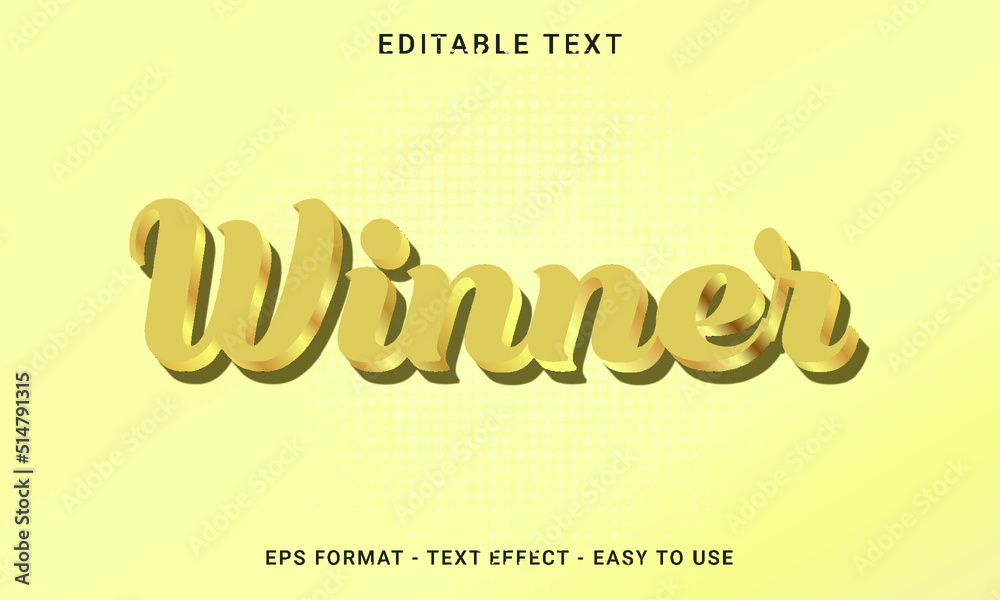 Winner 3D Text Effect