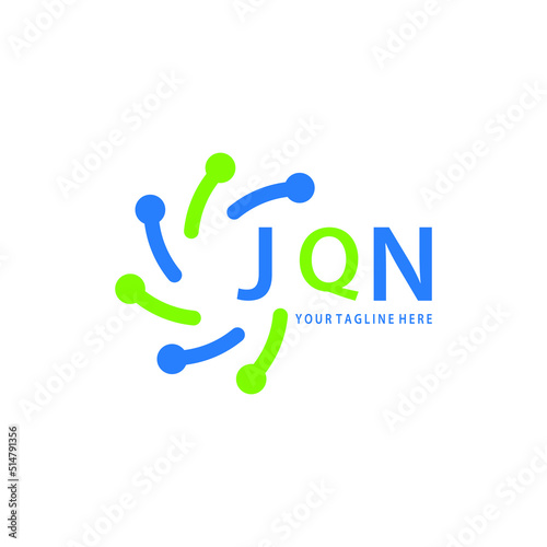 JQN logo design initial creative letter logo. JQN unique letter logo design. JQN vector logo simple, elegant and luxurious, technology logo shape.
  photo