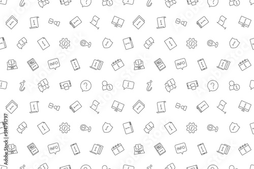 Vector info pattern. Information seamless background