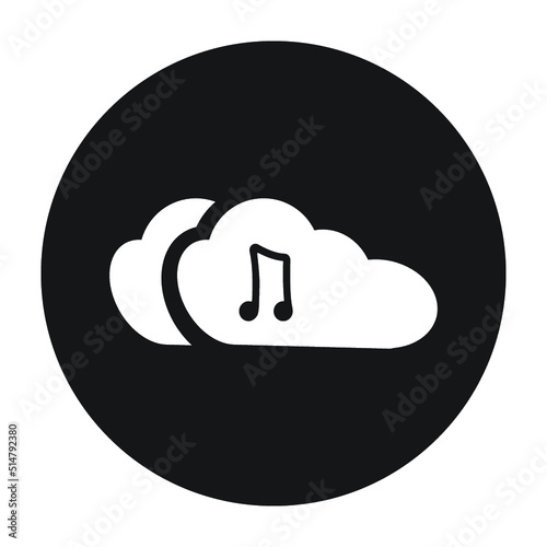 Cloud Music vector icon
 photo